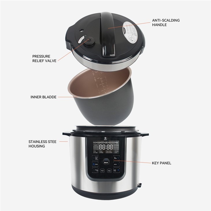 Multifunction Electric Pressure Cooker Touch Screen